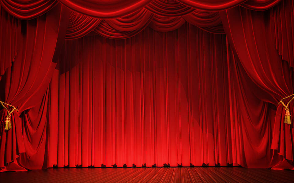 Red theater curtain