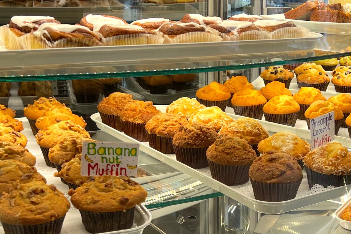 Common Grounds muffin display